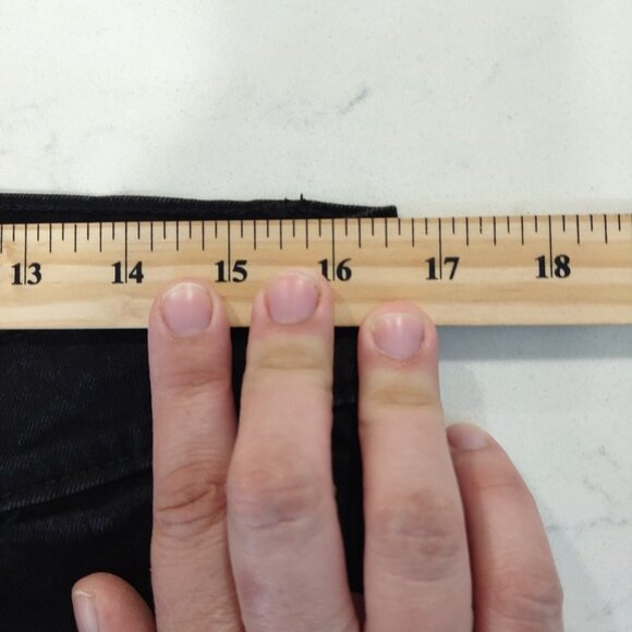 AHP Another Hype Piece Jeans Mens 34x31 Black Slim Straight Pant Crossbones Flaw - Picture 10 of 12